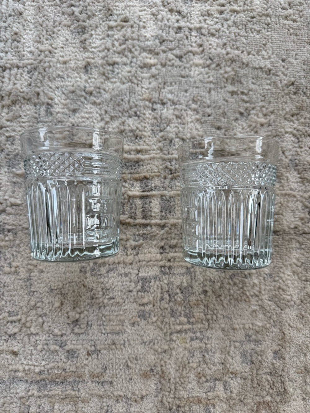 Libbey Radiant Double Old Fashioned Glass Tumblers - Set of 2